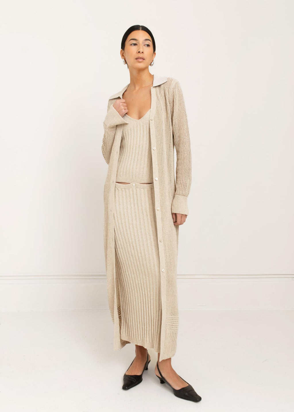 TBL LONG CARDIGAN – PAPER LABEL