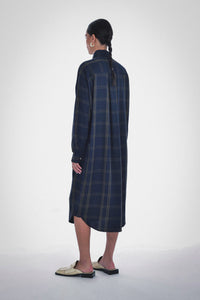 MARIN PLAID SHIRT DRESS-SAMPLE